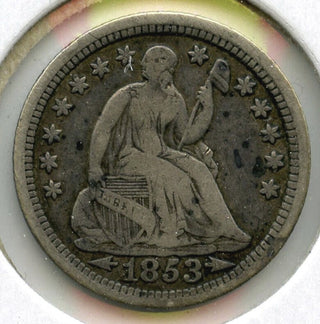 1853 Seated Liberty Silver Half Dime - Arrows - H649