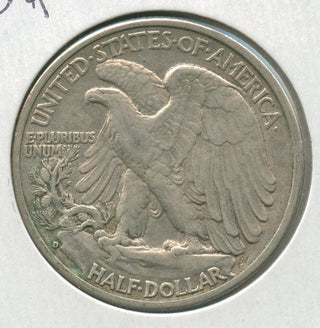 1936-D Silver Walking Liberty Half Dollar 50c Denver Mint  - SR222