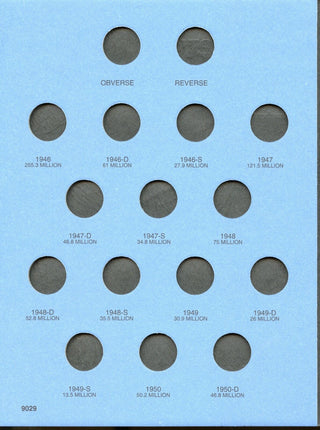 Coin Folder Roosevelt Dime 1946 to 1964 Set - Whitman Album 9029 Official