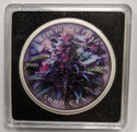 2024 Cannabis Purple Haze Edition 1 Oz 9999 Fine Silver Marijuana Coin - JP715