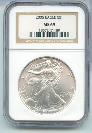 2005-P American Silver Eagle 1 oz Silver Dollar NGC MS69 - SR44