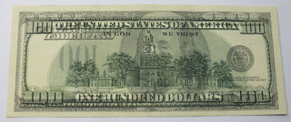 1996 $100 Federal Reserve Note Error Currency Offset Printing Transfer - H445