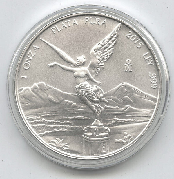 2015 Mexico 1 Onza 999 Silver Plata Pura Libertad Estados Unidos Mexicanos DN071