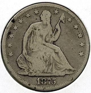 1875 Seated Liberty Silver Half Dollar - Philadelphia Mint - C402