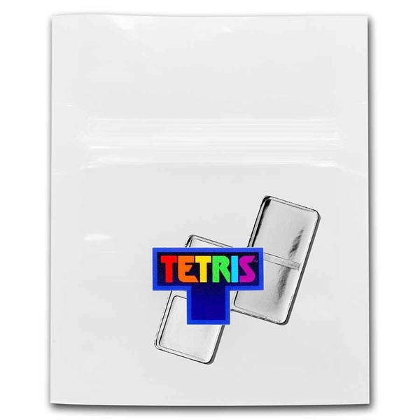 Tetris Z Shape Tetrimino Block 1 Oz 999 Silver 2023 Niue $2 Coin - JP419