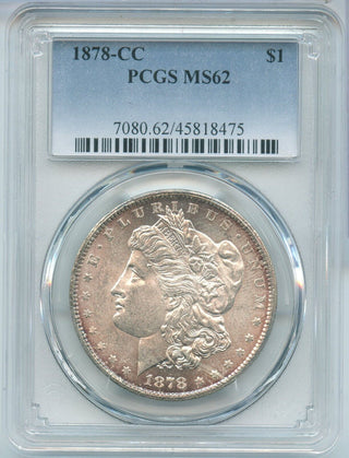 1878-CC Silver Morgan Dollar PCGS MS62 Carson City Mint - SR180
