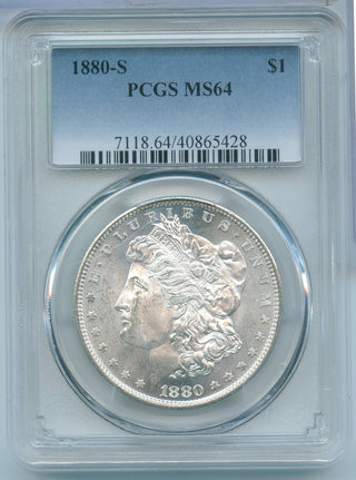 1880-S Morgan Silver Dollar PCGS MS64 $1 San Francisco Mint - SR39
