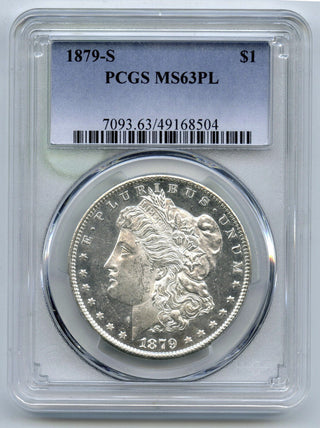 1879-S Morgan Silver Dollar PCGS MS63 PL Certified - San Francisco Mint - H556