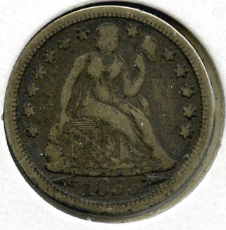1855 Seated Liberty Silver Dime - Arrows - Philadelphia Mint - H640