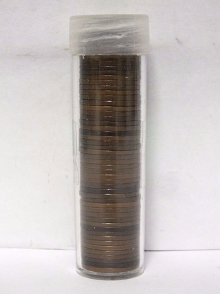1928-D Lincoln Wheat Cent Pennies - 50 Coin Penny Roll - Denver Mint - MK097