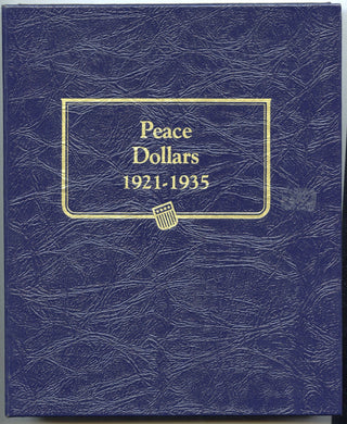 Peace Dollars 1921 - 1935 Coin Set Album Folder 9130 Whitman Classic - H475