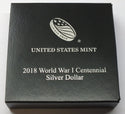 2018 World War I Centennial Proof Silver Dollar US Mint 18CA Commemorative H447