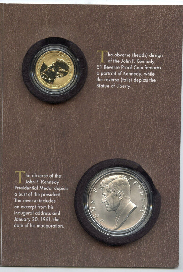 2015 John F Kennedy JFK Coin + Chronicles Set US Mint AX3 Silver Medal - H473