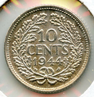 1944 Netherlands Silver Coin - 10 Cents - BX877