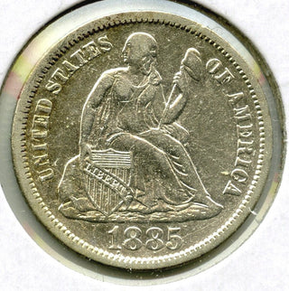 1885 Seated Liberty Silver Dime - Arrows - Philadelphia Mint - H641
