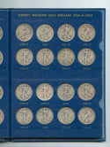 1916-1940 Silver Walking Liberty Half Dollar Complete 43 Coin Album Set  - SR199