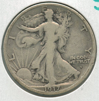 1917-S OBV Silver Walking Liberty Half Dollar 50c San Francisco Mint  - SR206