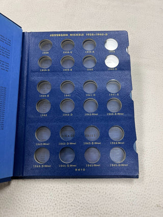 Jefferson Nickels 1938 - Whitman Coin Folder 9410 Album - KR946