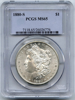 1880-S Morgan Silver Dollar PCGS MS 65 Certified - San Francisco Mint - C196