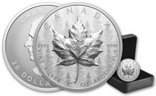 2024 Canada Pulsating Forest Maple Leaf 1 Oz Silver UHR Reverse Proof $20 Coin