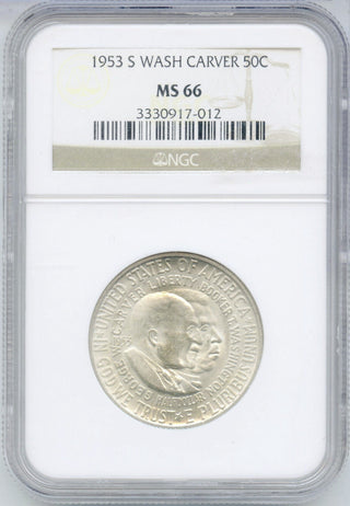 1953-S Washington Carver Silver Half Dollar NGC MS66 Commemorative Coin - DN030