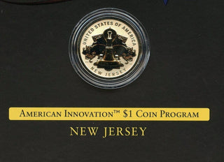 2019 New Jersey $1 Reverse Proof Coin US Mint OGP American Innovation - BK81
