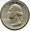 1936 Washington Silver Quarter - Philadelphia Mint - C386