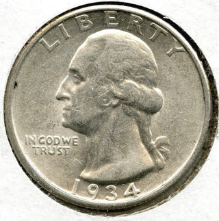 1934 Washington Silver Quarter - Philadelphia Mint - C381