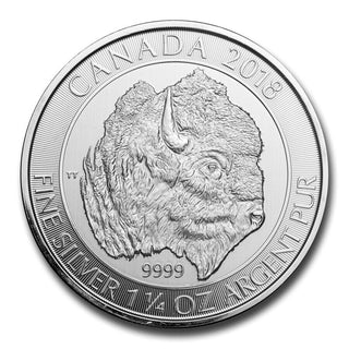 2018 Canada Bison 1 1/4 Oz 9999 Fine Silver $8 Coin Gem BU Uncirculated - JP699