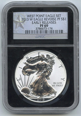 2013-W Silver Eagle Reverse Proof NGC PF69 Early Releases - West Point - H623