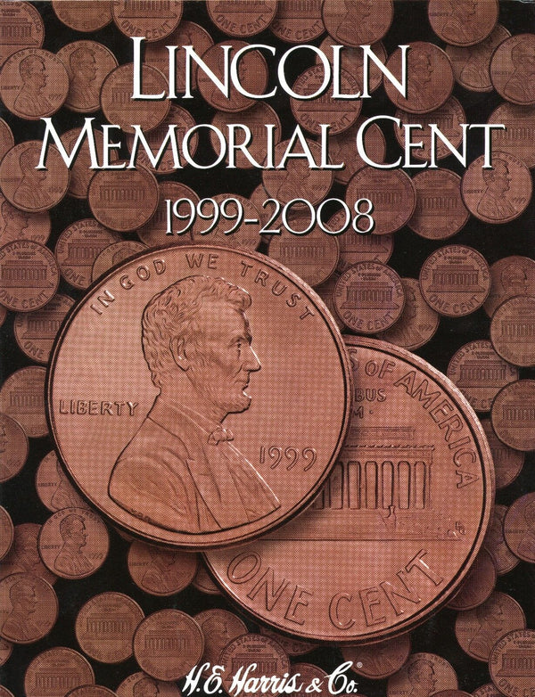 Lincoln Memorial Cent 1999 - 2008 Penny Set Coin Folder - Harris 2705 Pennies