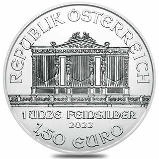 2022 Austria Philharmonic 1 Oz 999 Silver Coin 1.50 Euro Bullion - JM626