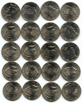 1993 Kennedy Half Dollar 20-Coin Roll - Brilliant Uncirculated Philadelphia B574