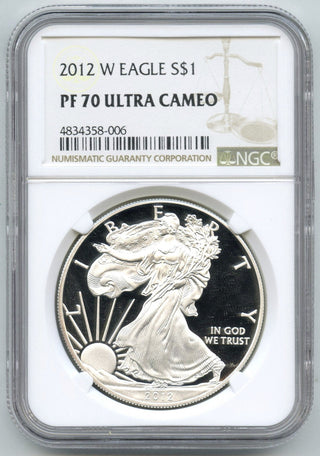 2012-W Proof Silver Eagle 1 oz NGC PF70 Ultra Cameo - West Point Mint - H662