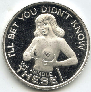 I'll Bet You Didn't Know We Handle These Breasts 999 Silver 1 oz Medal Nude H419
