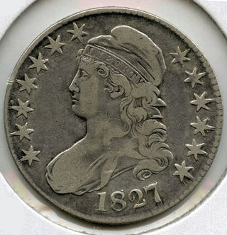 1827 Bust Silver Half Dollar - Square Base 2 Coin - G891