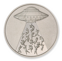 UFO Alien Abduction Cats Kittens 1 Oz 999 Fine Silver Round Medal - JP050