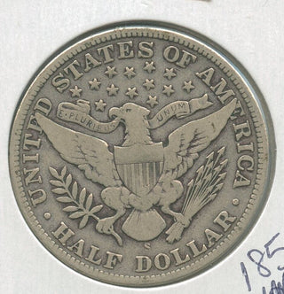 1910-S Silver Barber Half Dollar 50c San Francisco Mint  - KR314