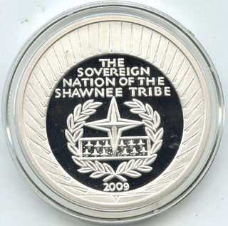 Battle of Fallen Timber Dollar Shawnee Tribe 999 Silver 1 oz 2009 Medal - H150
