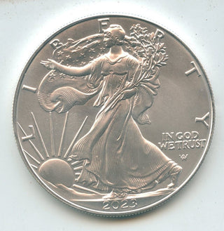2023 American Silver Eagle 1oz Reverse Error Struck Thru Coin - ER606