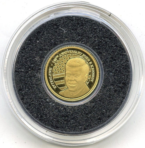 2017 John F Kennedy 9999 Gold Coin Nauru Half Dollar JFK President - G202