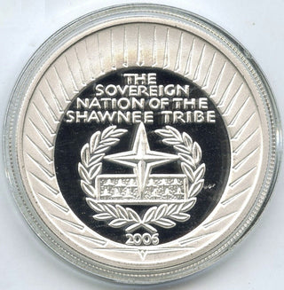 Prophet Tenskwatawa Dollar Shawnee Tribe 999 Silver 1 oz 2006 Medal Round H151