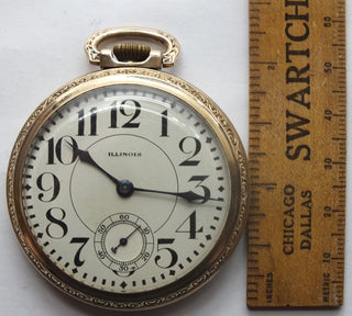 Illinois Sangamo Special 17S 23J Railroad Grade 1920 Pocket Watch Runs LW549