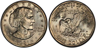 1981-S Susan B. Anthony SBA Small Dollar $1 Coin San Francisco Mint SBS81