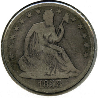 1858-O Seated Liberty Silver Half Dollar - New Orleans Mint - A974