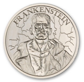 Frankenstein 999 Silver 1 oz Medal Horror Movie 2023 Round Monster Halloween