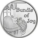 2024 Bundle of Joy Newborn Baby Cradle 1 Oz 999 Silver Round Medallion Gift