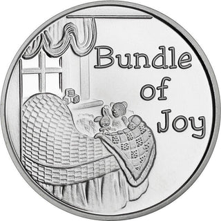 2024 Bundle of Joy Newborn Baby Cradle 1 Oz 999 Silver Round Medallion Gift