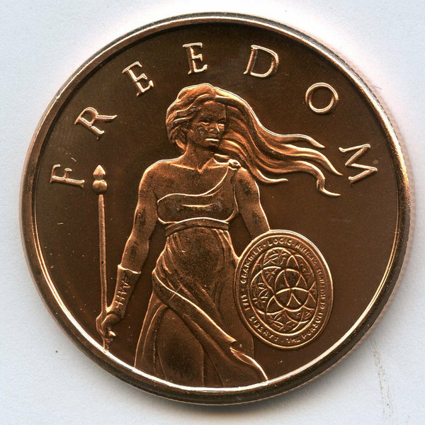 Freedom Girl Shield Silver Shield 1 Oz Copper 20 Rounds Roll - JM386