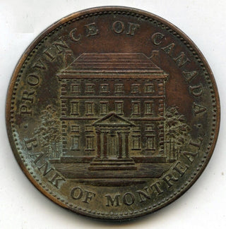 1842 Canada Bank of Montreal One Penny Token - G497